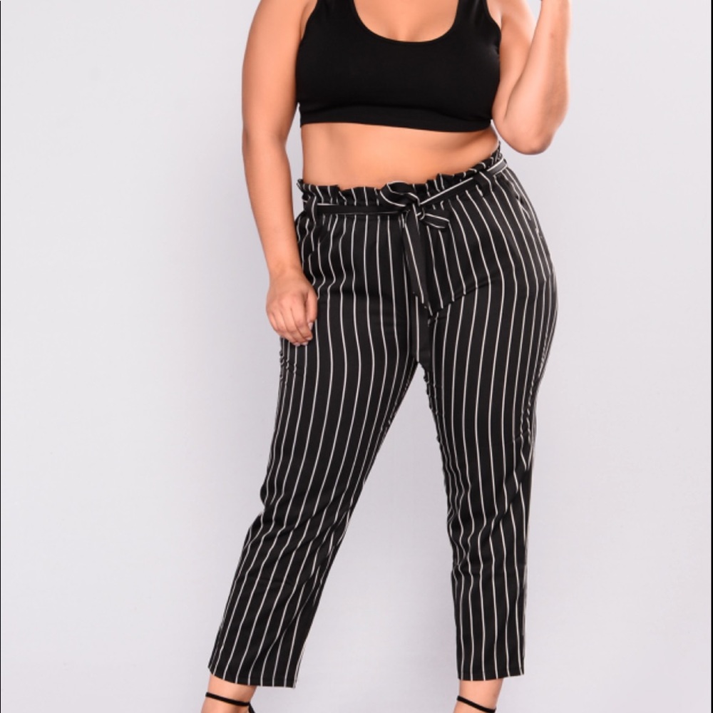 Fashion Nova striped pants XL